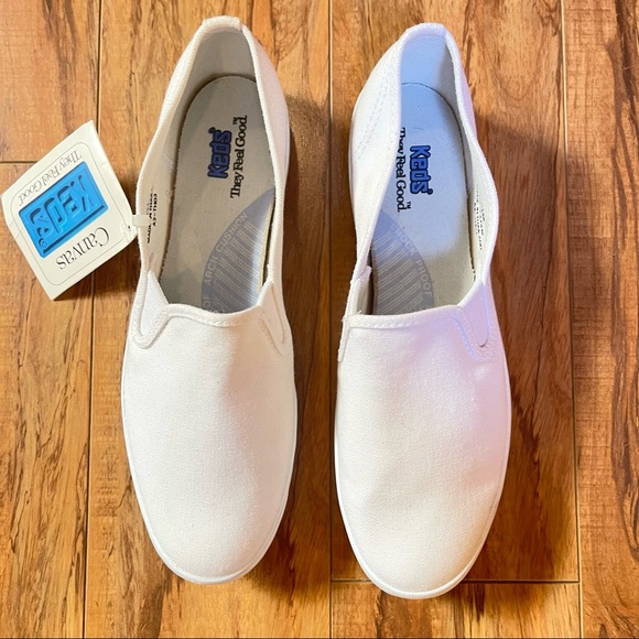 NWT Keds "They Feel Good" White Canvas Washable Shoes Size 8.5 - Picture 11 of 15